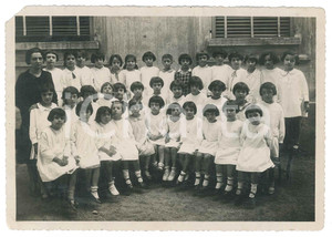 Fotografia d epoca originale 1930 ca MILANO Classe elementare femminile  Ritratto  Foto SIGNORELLI 17x12 1