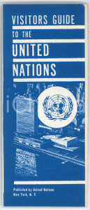 Libro, pubblicazione d epoca 1959 UNITED NATIONS Visitors guide Pieghevole illustrato 9x21 cm 1