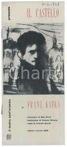 Materiale pubblicitario d’epoca 1958 MILANO Teatro Sant Erasmo  F. KAFKA Il castello  Programma 1