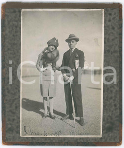Fotografia d epoca originale 1927 MILANO Ippodromo SAN SIRO  Coppia al Gran Premio Foto 16x19 cm 1