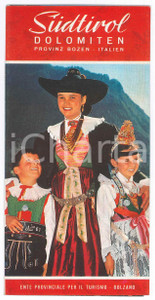 Materiale pubblicitario d’epoca 1970 ca TURISMO DOLOMITI SUDTIROLO  Pieghevole illustrato DEUTSCH 1