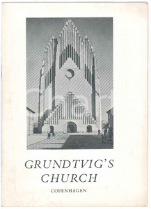 Materiale pubblicitario d’epoca 1950 ca COPENHAGEN DENMARK Grundtvig s Church  Vintage brochure 1