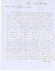 Manoscritto, lettera originale 1849 NIMES F Lettre A. REGARD  Affaires à Marseille dans le choléra 1