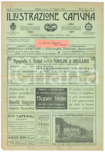 Giornale, rivista storica 1914 BRENO ILLUSTRAZIONE CAMUNA Escursionisti milanesi sulla Presolana Giornale 1