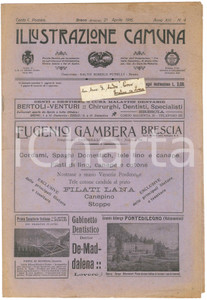 Giornale, rivista storica 1916 BRENO ILLUSTRAZIONE CAMUNA Lotta su ghiacciai Adamello e Tonale  Giornale 1