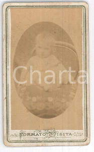 Fotografia d epoca originale 1880 ca ITALIA  INFANZIA  Bambino su poltroncina  Foto vintage CDV 1