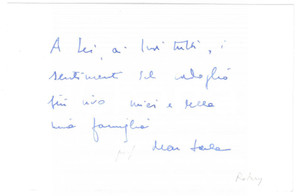 Autografo originale 1978 PADOVA Oscar SALA Biglietto da visita AUTOGRAFO 13x8 cm 1