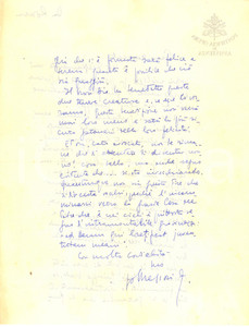 Autografo originale 1958 ROMA Pontificia Opera di Assistenza  Carlo MESSORI RONCAGLIA  AUTOGRAFO 1