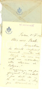 Autografo originale 1932 PADOVA Lettera on. Giovanni MILANI per appuntamento  AUTOGRAFO 1