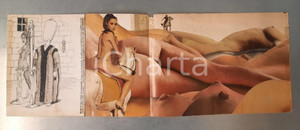 Stampa, bozzetto originale 1970 ca ITALIA  CULTURA POP  EROTISMO  BDSM  Nude woman on horse Collage 1