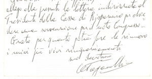 Autografo originale 1976 PADOVA Biglietto Arturo PAGANELLI per sovvenzione  AUTOGRAFO 1