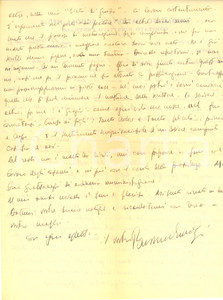 Autografo originale 1952 SALERNO Lettera Bruno LUCREZI per la diffusione del suo libro  Autografo 1