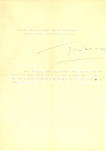 Autografo originale 1943 AVIO Gianna PEDERZINI spera in una stagione lirica a Venezia AUTOGRAFO 1