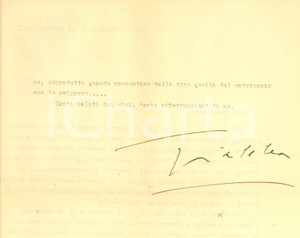 Autografo originale 1945 AVIO Gianna PEDERZINI divertita dalle chiacchiere sul suo conto AUTOGRAFO 1