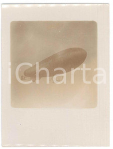 Fotografia d epoca originale 1900 ca AERONAUTICA Dirigibile in volo  Foto 9x12 cm 1