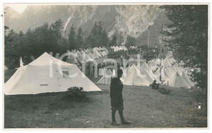 Fotografia d epoca originale 1928 LOMBARDIA  FASCISMO  Campo estivo balilla di Milano  Accampamento Foto 1