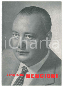 Materiale pubblicitario d’epoca 1965 ca MILANO  MSI Gastone NENCIONI Pieghevole di invito a una conferenza 1