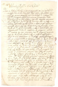 Manoscritto, lettera originale 1781 MERATE Lettera Federico SALA su vitalizio del defunto don Giacomo Lettera 1