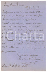 Autografo originale 1941 CICLISMO LIVORNO Olimpio BIZZI su ingaggio in caso di vittoria  AUTOGRAFO 1
