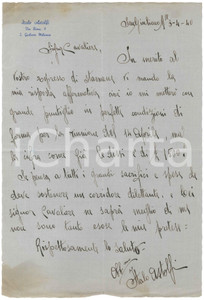 Autografo originale 1940 CICLISMO SAN GIULIANO MILANESE Italo ASTOLFI in forma per le gare AUTOGRAFO 1