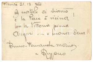 Cartolina originale da collezione 1938 FIRENZE Ditta Ferdinando SBIGOLI & Ruggero  Cartolina autografa 1