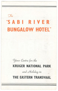 Materiale pubblicitario d’epoca 1950 ca SOUTH AFRICA Eastern TRANSVAAL  Sabi River Bungalow Hotel Brochure 1