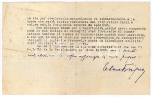 Autografo originale 1938 OXFORD Cesare FOLIGNO su pubblicazione lettera  AUTOGRAFO 1