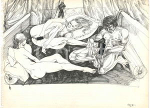Opera d’arte autentica 1970 ca ARTE ITALIA EROTICA VINTAGE Autoerotismo  Gruppo Disegno a china 40x30 1 Opera d’arte autentica 1970 ca ARTE ITALIA EROTICA VINTAGE Autoerotismo  Gruppo Disegno a china 40x30 1