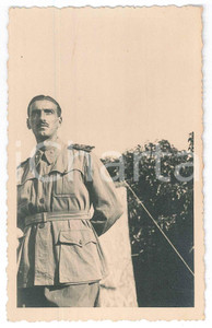 Fotografia d epoca originale 1937 AOI HARAR ETIOPIA Ufficiale BRATTINA  Ritratto Foto 9x14 cm 1