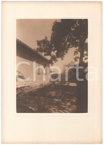 Fotografia d epoca originale 1930 ca TRIESTE ARCHITETTURA INTERNI  Giardino  Foto LUX ET UMBRA 24x34 cm 1