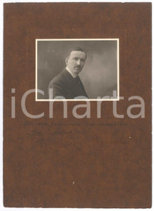 Fotografia d epoca originale 1915 MILANO Ritratto maschile  Fotografia Gigi BASSANI 20x27 cm 1
