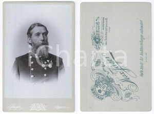 Fotografia d epoca originale 1910 ca K.U.K. ARMEE  KREMS AN DER DONAU  Officer  Photo Max JAGER 1