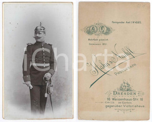 Fotografia d epoca originale 1900 ca DRESDEN  DEUTSCHES HEER  Portrait of an officer  Photo Hahn s NACHFL 1