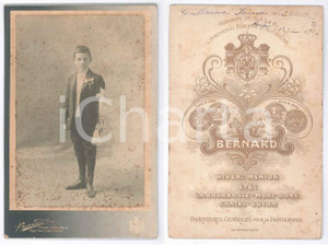 Fotografia d epoca originale 1907 MENTON F Guillaume ISNARD 10 ans PremiÃ¨re Communion Photo BERNARD 1