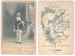 Fotografia d epoca originale 1909 CANNES F Joseph ISNARD 10 ans PremiÃ¨re Communion Photo MOUTON 1