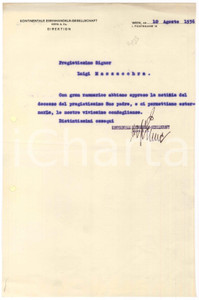 Manoscritto, lettera originale 1936 WIEN Kontinentale EisenhandelsGesellschaft  Lettera direzione 1