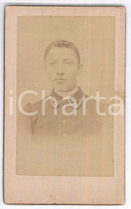 Fotografia d epoca originale 1880 ca ITALIA  REGIO ESERCITO  Allievo ufficiale Foto CDV 1