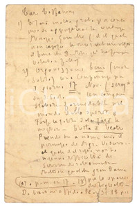 Autografo originale 1924 NAPOLI Padre Giovanni SEMERIA chiede una conferenza AUTOGRAFO 1