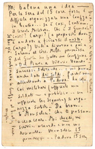 Autografo originale 1924 NAPOLI Padre Giovanni SEMERIA su conferenza al Circolo Militare AUTOGRAFO 1