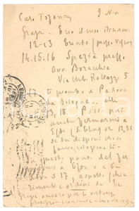 Autografo originale 1924 MILANO Padre Giovanni SEMERIA in viaggio per conferenze  AUTOGRAFO 1