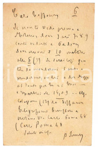 Autografo originale 1930 FIRENZE Padre Giovanni SEMERIA  Conferenza a Padova  AUTOGRAFO 1