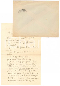 Autografo originale 1929 SALERNO Padre Giovanni SEMERIA Siamo in alto mare economico AUTOGRAFO 1