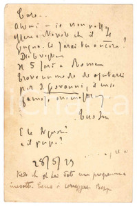 Autografo originale 1929 FERMO Padre Giovanni SEMERIA  Cartolina future conferenze  AUTOGRAFO 1