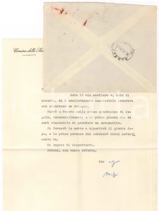 Autografo originale 1956 MILANO Corriere della Sera  Mario MISSIROLI su appuntamento  AUTOGRAFO 1