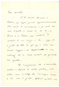 Autografo originale 1951 TORINO Giulio EINAUDI a Roma o a Padova per una pratica  Autografo 1