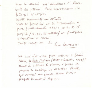 Autografo originale 1973 PADOVA Lettera Lino LAZZARINI  Prezzi della tipografia Autografo 1