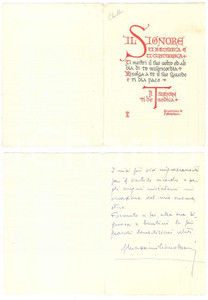 Autografo originale 1970 ca Fra Massimiliano CHILIN  Biglietto benedizione S. Francesco AUTOGRAFO 1