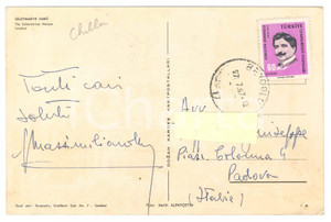 Autografo originale 1967 ISTANBUL Fra Massimiliano CHILIN  Cartolina postale AUTOGRAFA 1