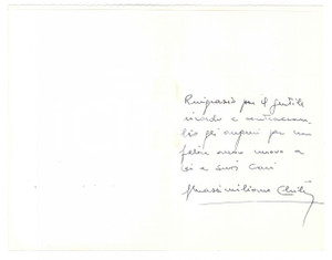 Autografo originale 1970 ca Fra Massimiliano CHILIN  Biglietto auguri festivitÃ   AUTOGRAFO 1