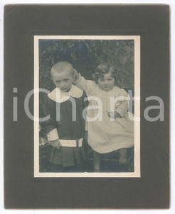 Fotografia d epoca originale 1913 MONTALTO PAVESE Giovanni e Dina ZONNI bambini  Ritratto  Foto 14x18 1